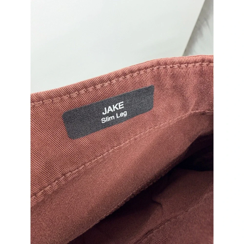 Mavi Jake Slim Leg Pants Mens 34x32 Brick Twill NWT Red Brown Jeans